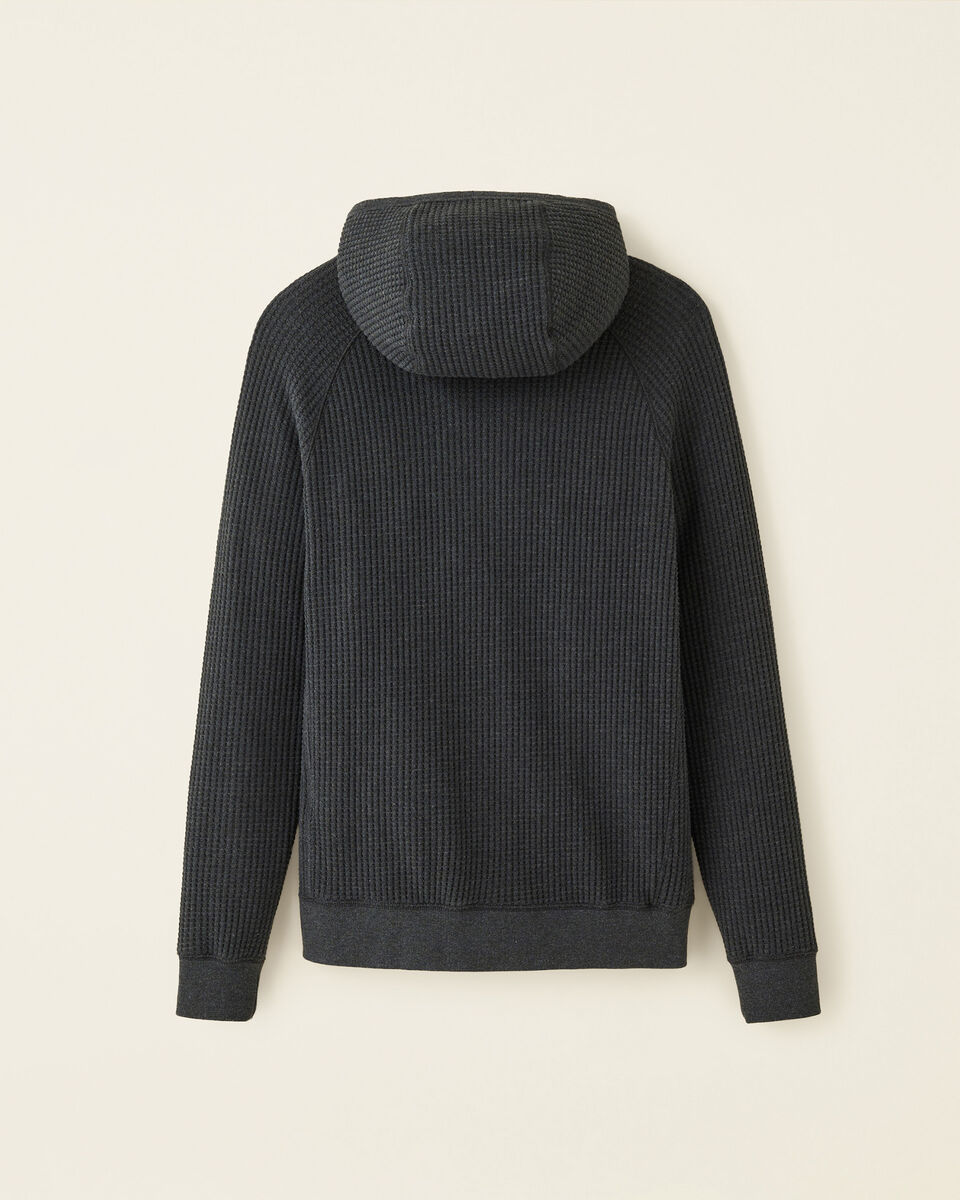 Stretch Waffle Long Sleeve Zip Hoodie