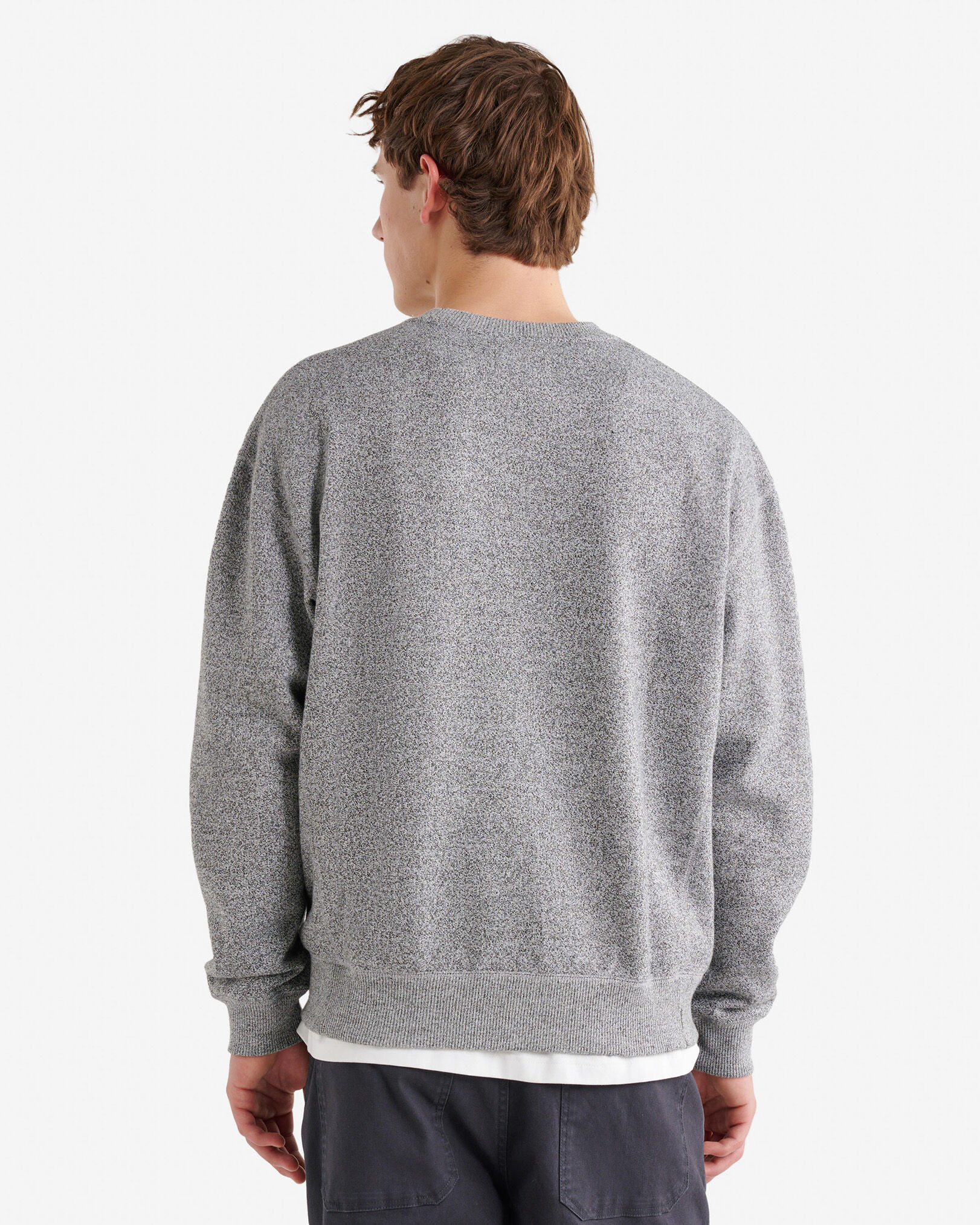 Chandail à col rond original décontracté en molleton de coton bio