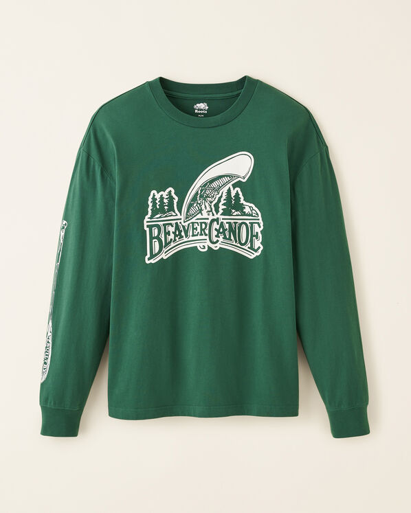 T-shirt à manches longues décontracté Beaver Canoe pour homme 