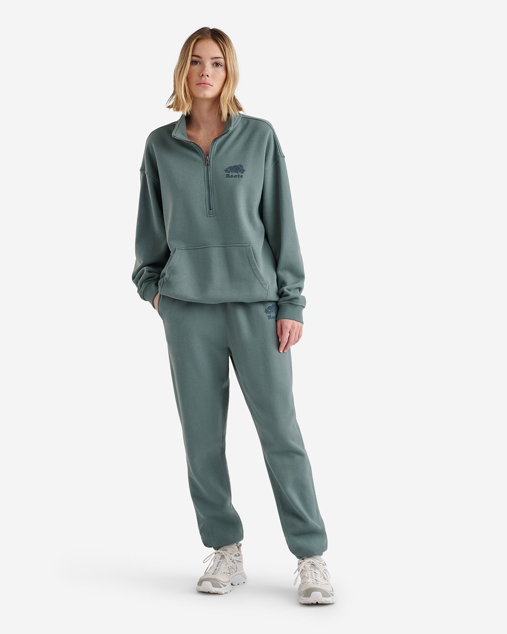 Half zip roots sweater store