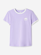 T-shirt &agrave; bordures contrastantes en coton bio Cooper pour femme