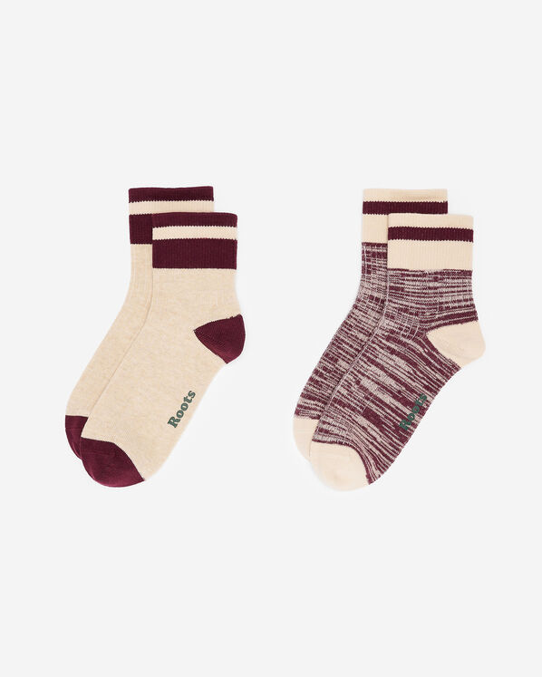 2 paires de socquettes en coton Cabane pour adultes 