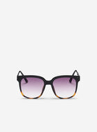Womens Plastic Modified Square With Metal Temple Arms Sunglasses