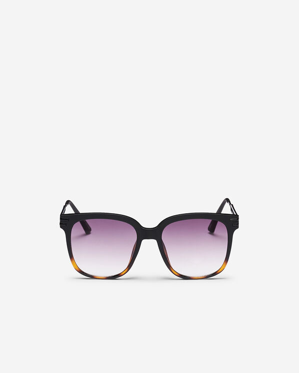 Womens Plastic Modified Square With Metal Temple Arms Sunglasses