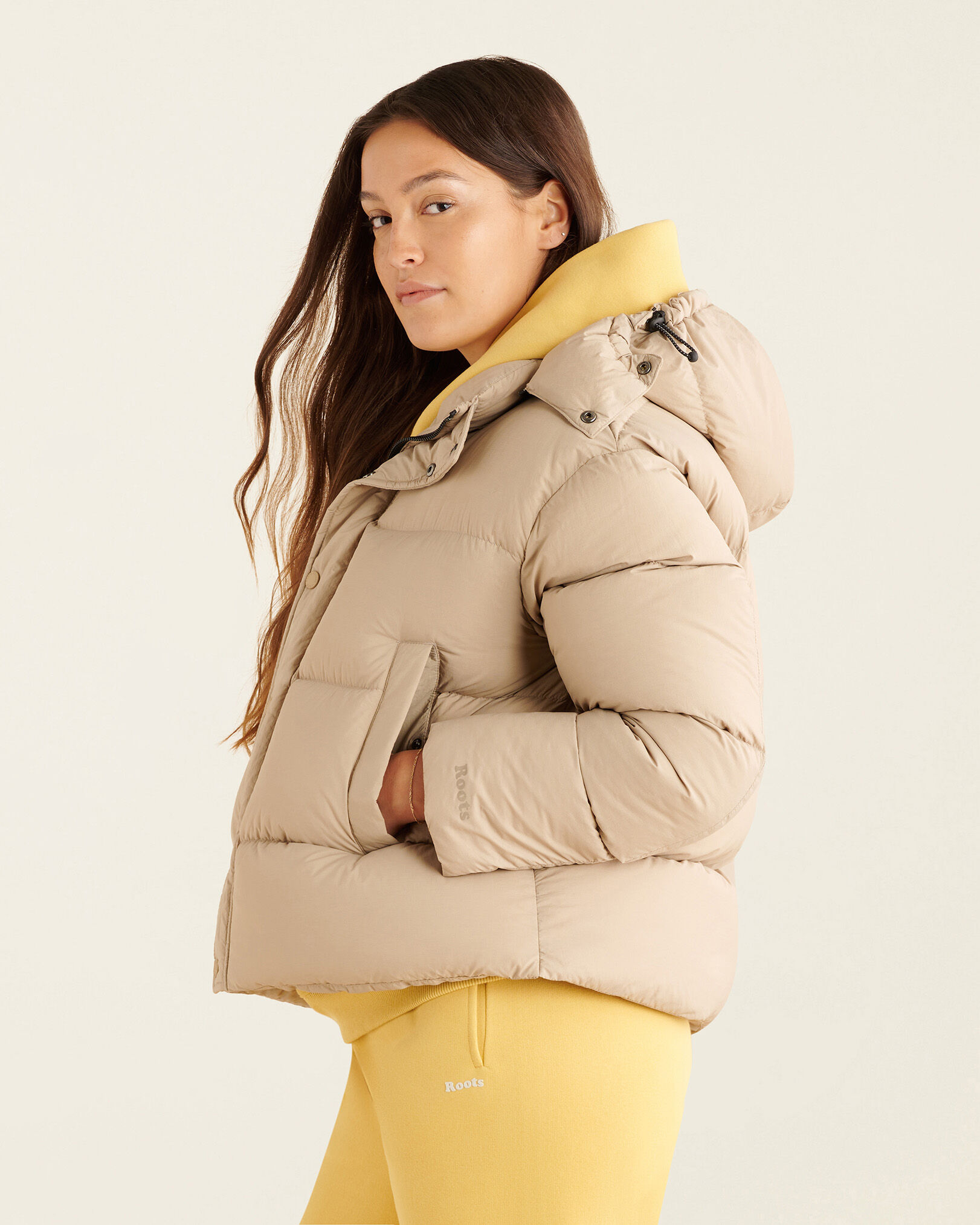 Blouson bouffant court en duvet Roots