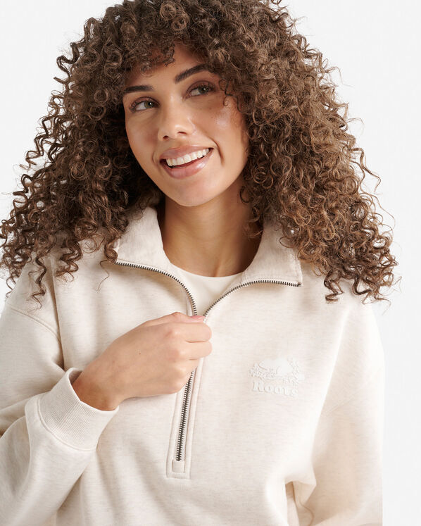 Organic Cooper Relaxed Quarter Zip Stein