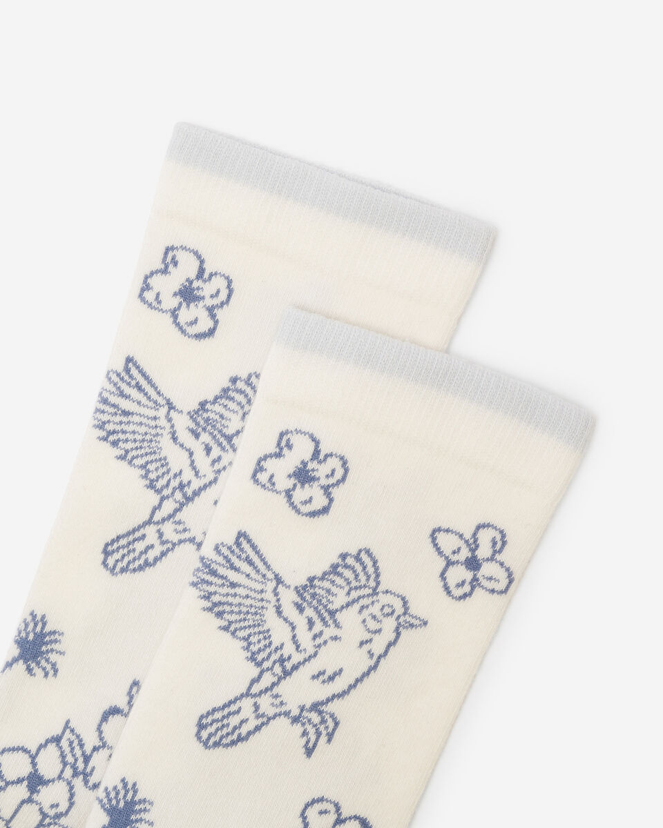 Chaussettes motif floral pour femme