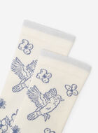 Chaussettes motif floral pour femme