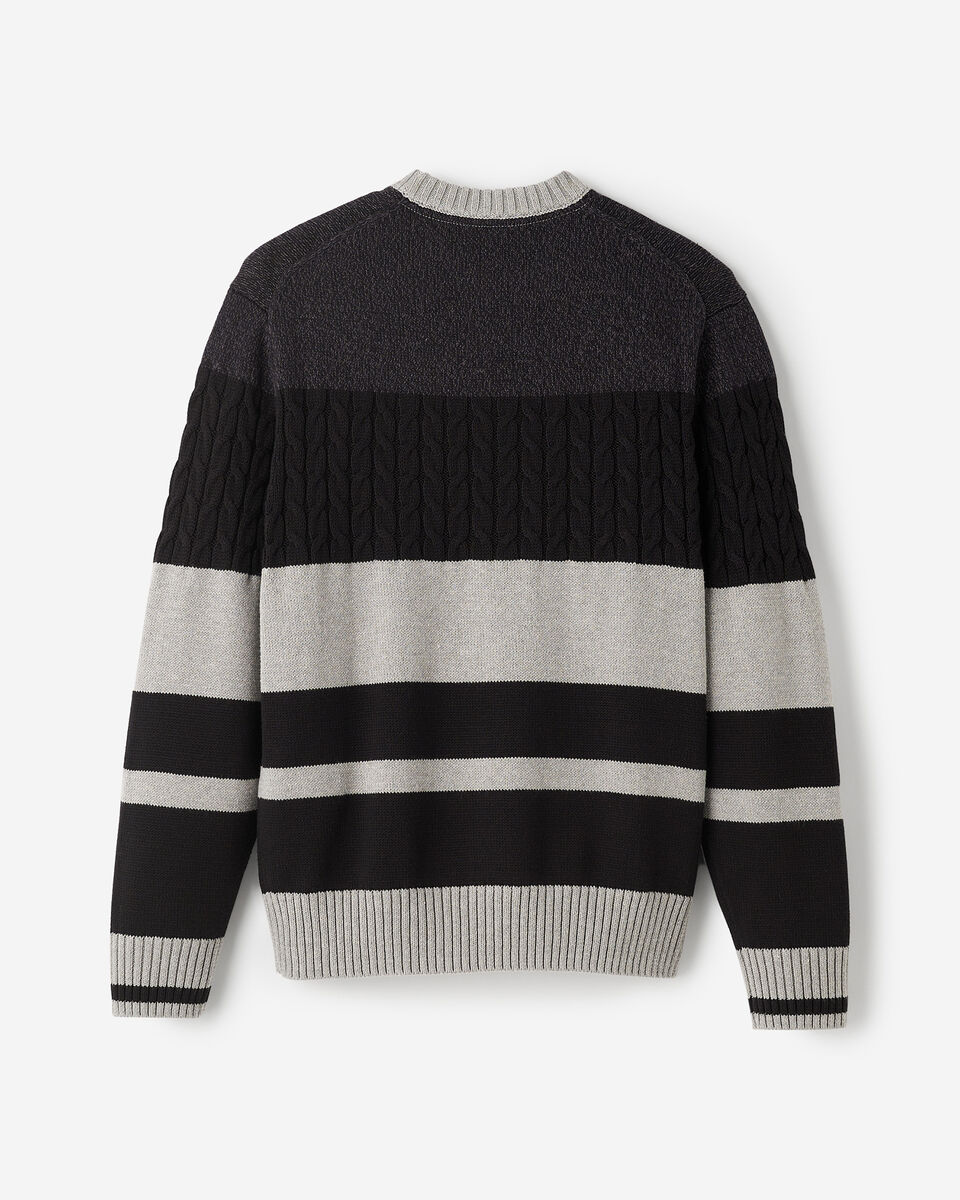 Cabin Relaxed Striped Crew Sweater