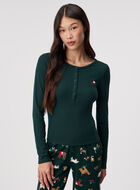 Chandail de pyjama &agrave; col boutonn&eacute; de No&euml;l