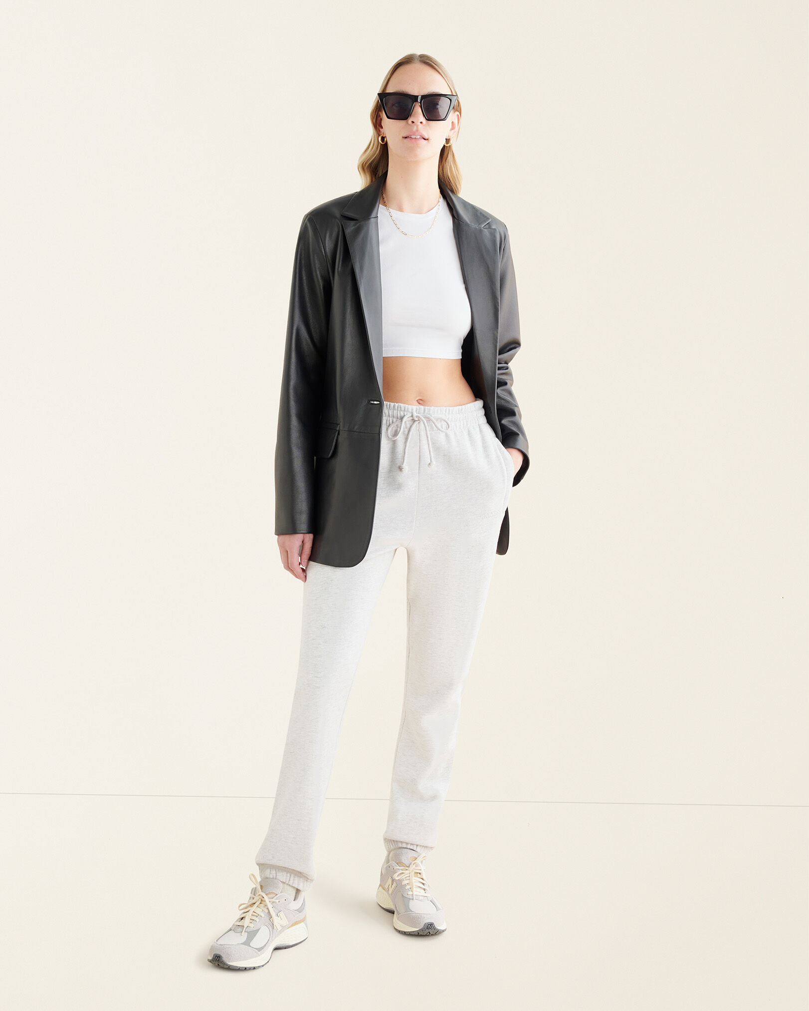 Veste en cuir pour femme