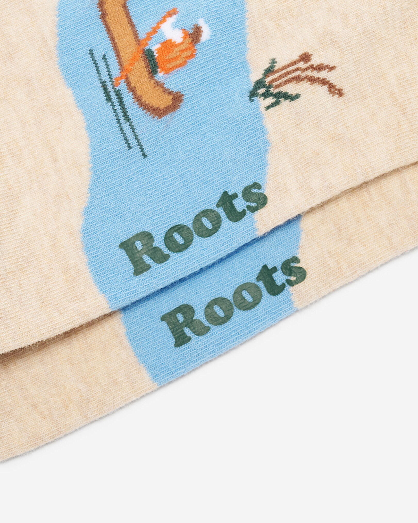 Adult Beaver Canoe Print Sock