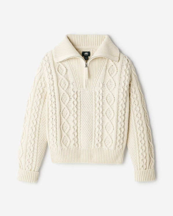 Cable Knit Quarter Zip Sweater