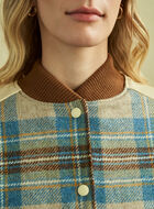 Moon Plaid A-Line Varsity Jacket