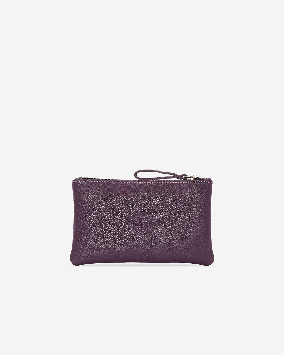 Pochette moyenne à glissière en cuir Cervino