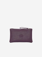 Pochette moyenne à glissière en cuir Cervino