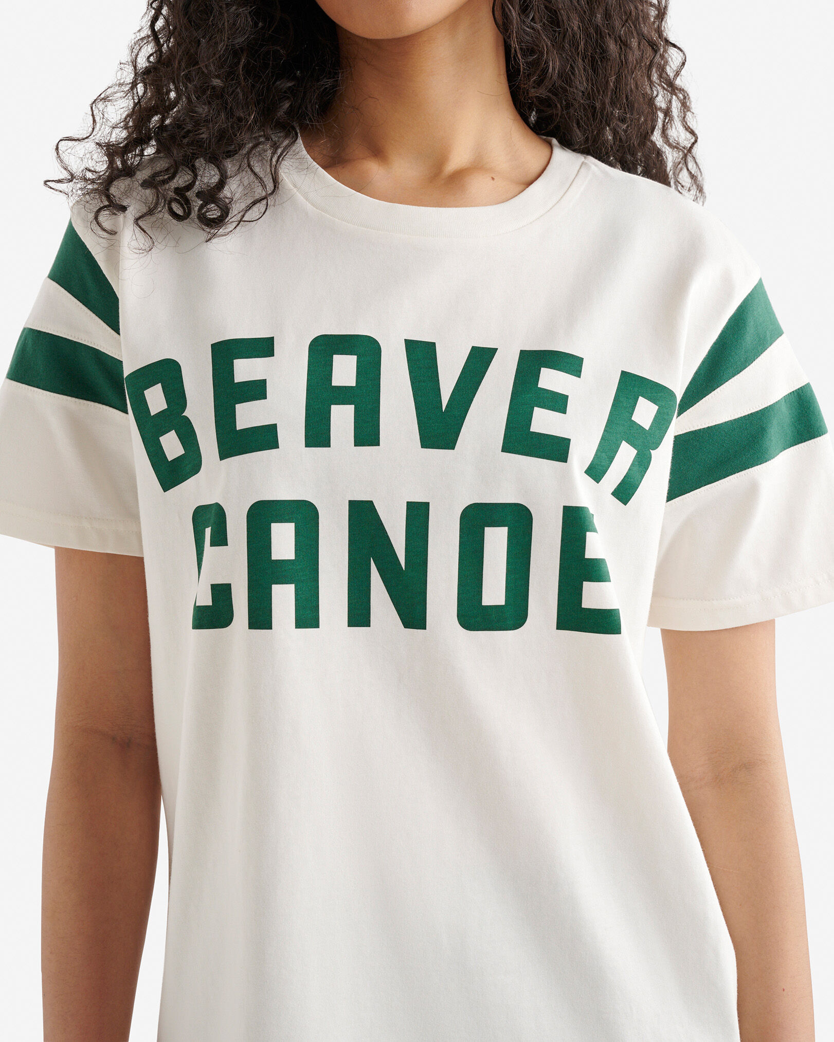 Womens Beaver Canoe Colour Block T-Shirt
