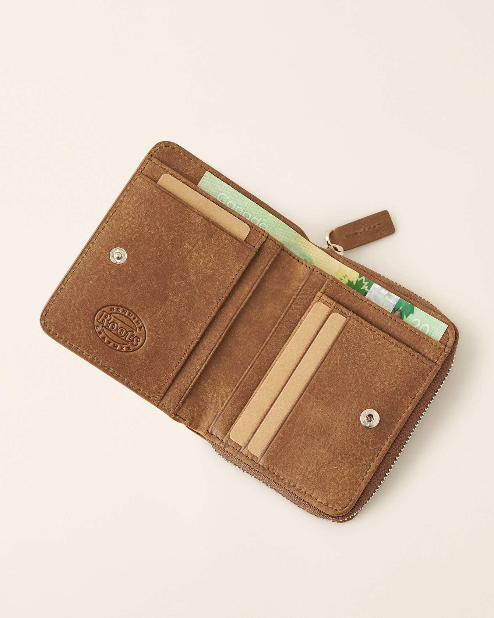 Roots Small Zip Around Clutch Woven - 54456068