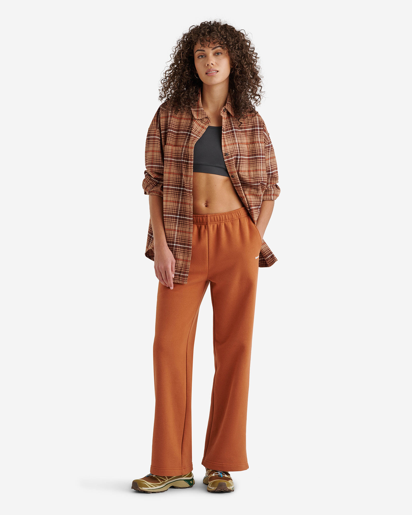 Plus size wide leg joggers outlet