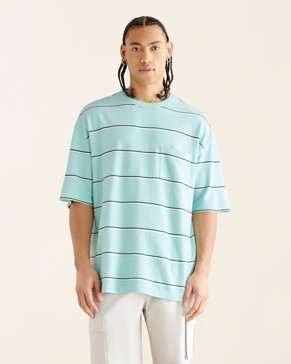 Relaxed Striped T-shirt, Short Sleeve Tops