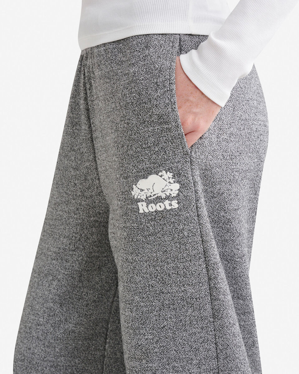 Pantalon &agrave; jambe large en molleton de coton bio Cooper