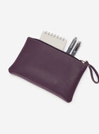 Pochette moyenne à glissière en cuir Cervino