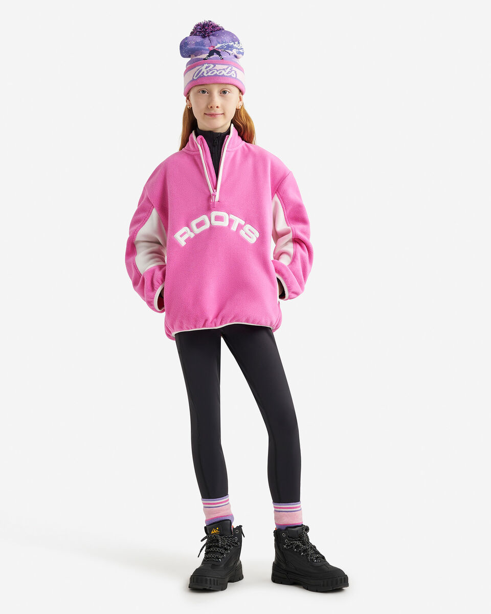 Chandail sport à col à demi-glissière en micromolleton pour enfants