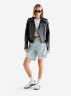 Blouson style moto classique en cuir Navigator