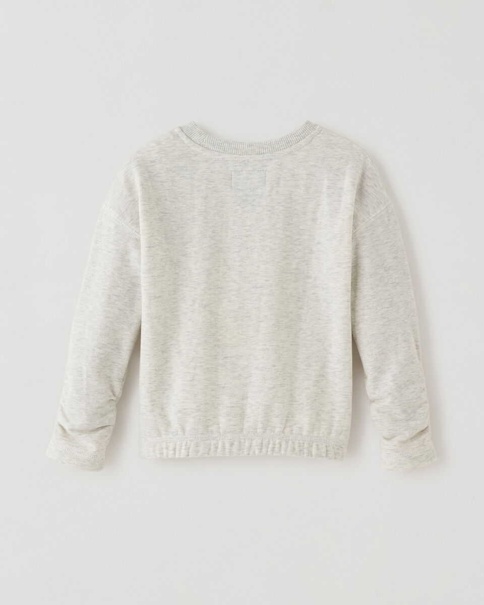 Toddler Girls Love Cozy Ruched Crew Sweatshirt