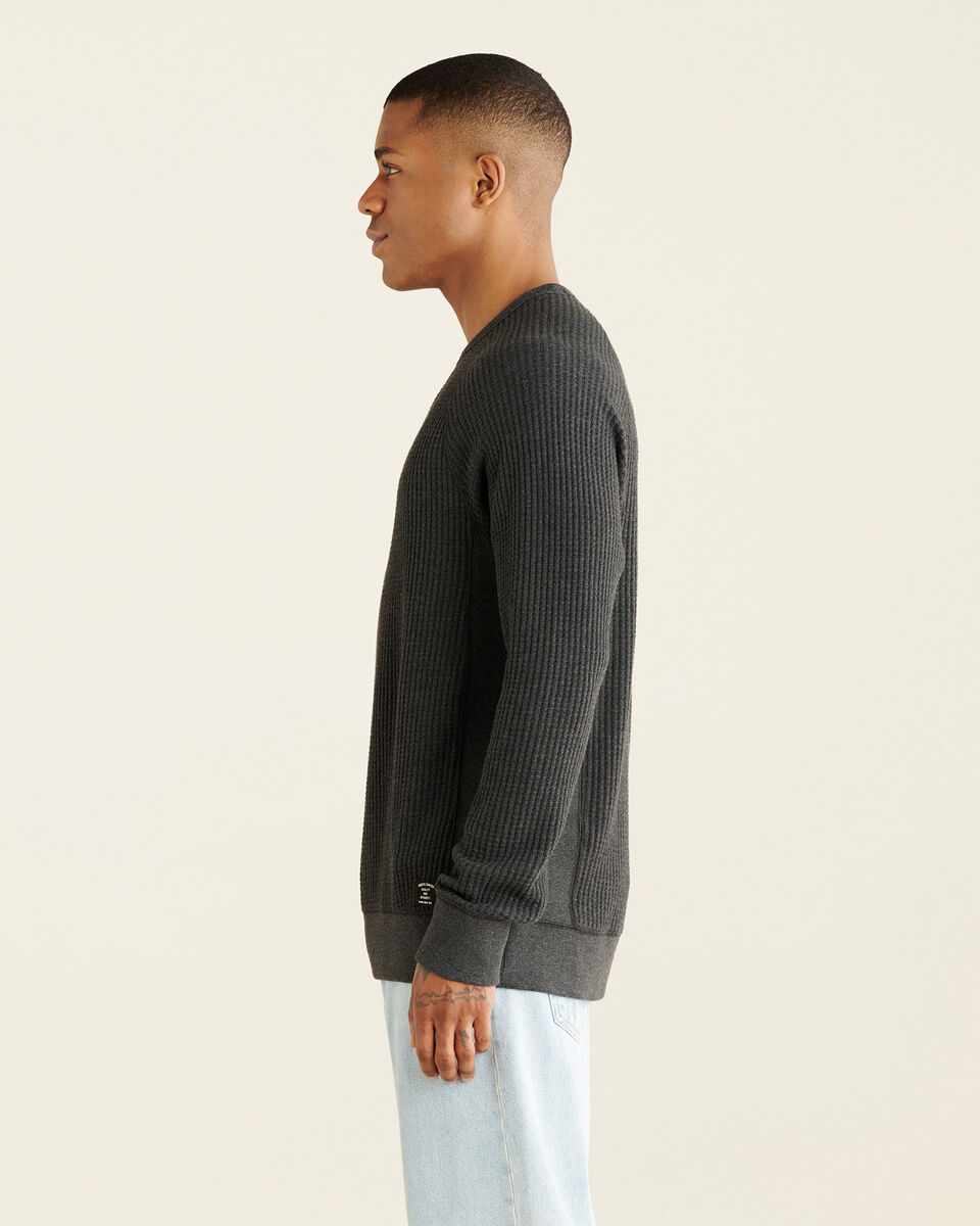 Stretch Waffle Long Sleeve Crew Top