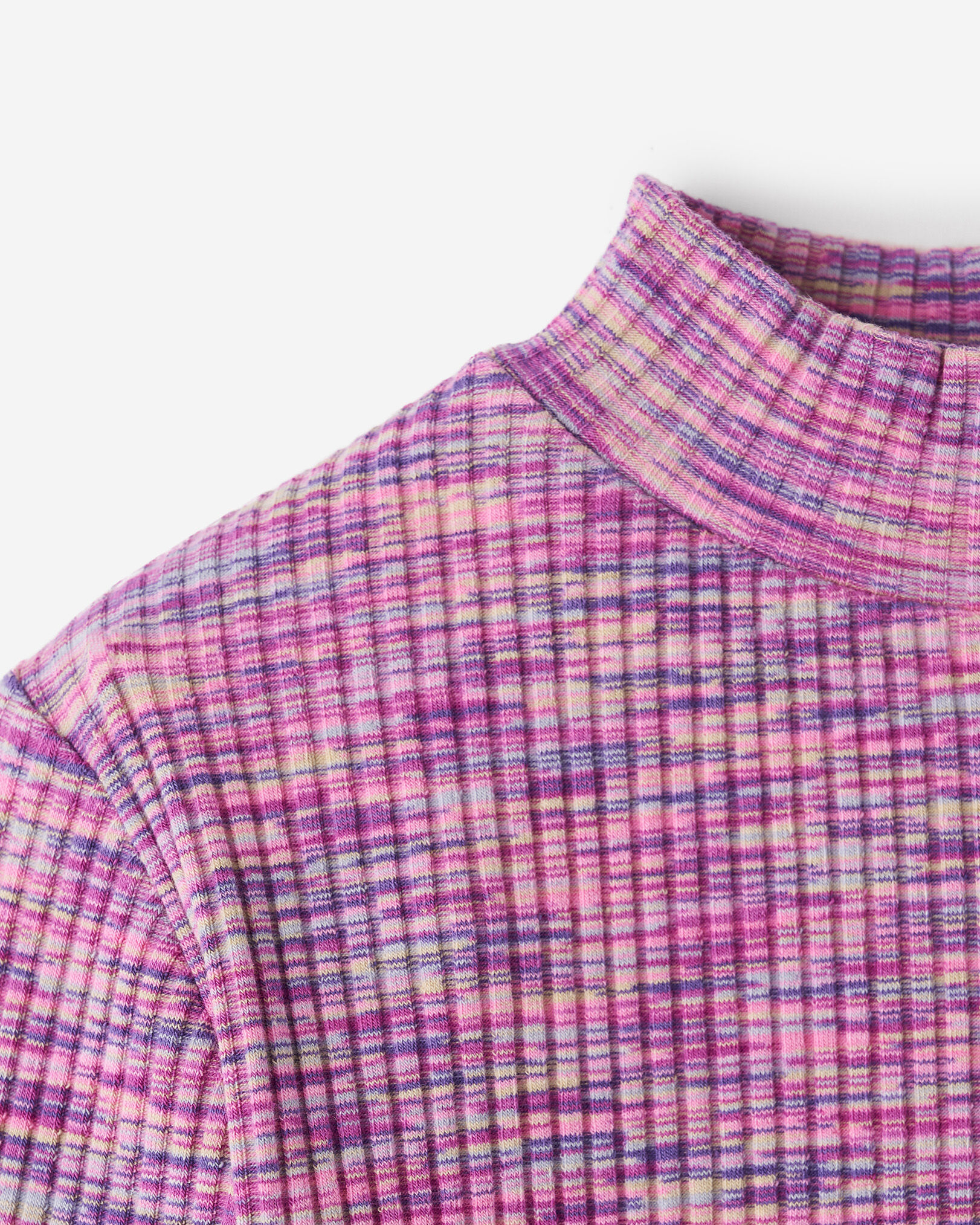 Girls Space Dye Mock Neck Top