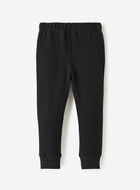 Pantalon ajusté à cheville côtelée en molleton de coton bio pour toutes-petites