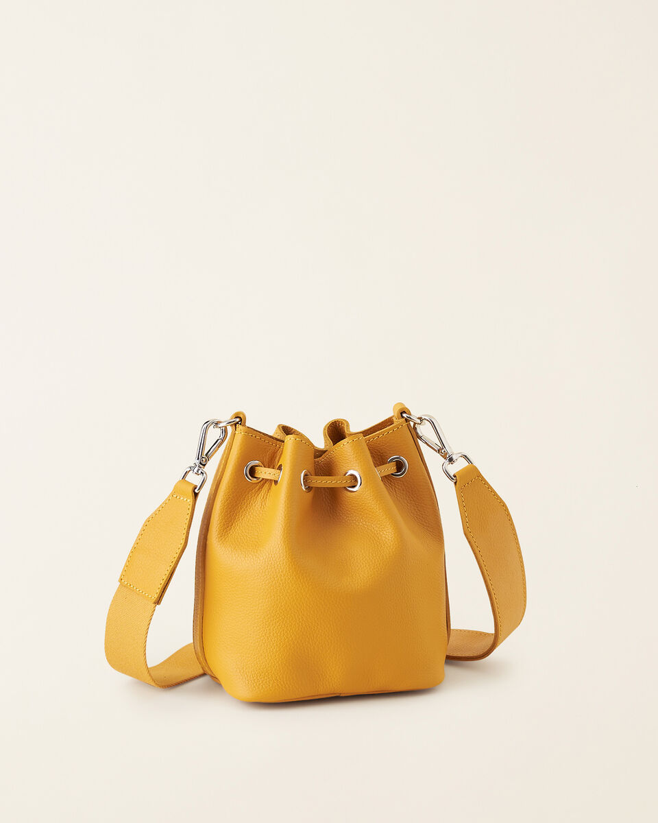 Mini sac seau en cuir Cervino