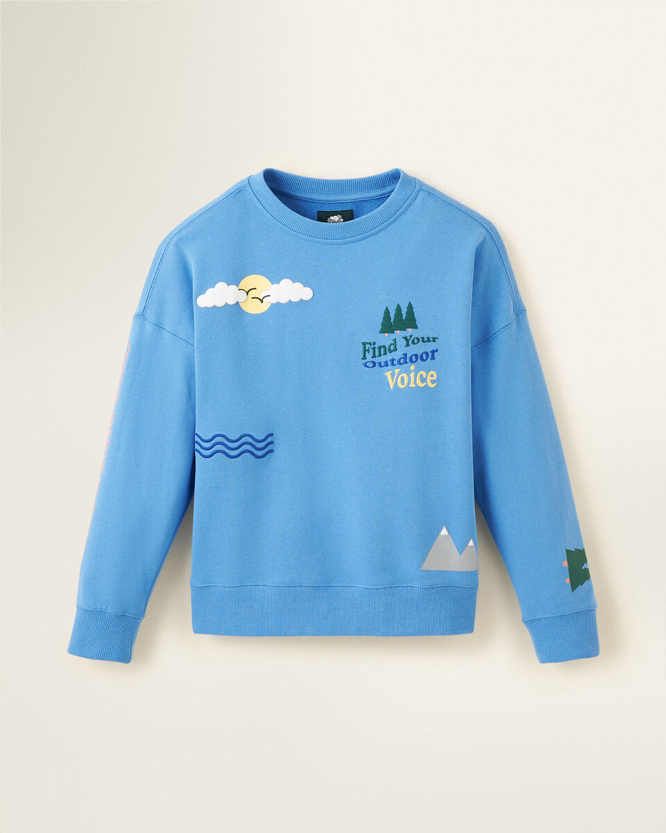 Kids Nature Club Graphic Crew Sweatshirt