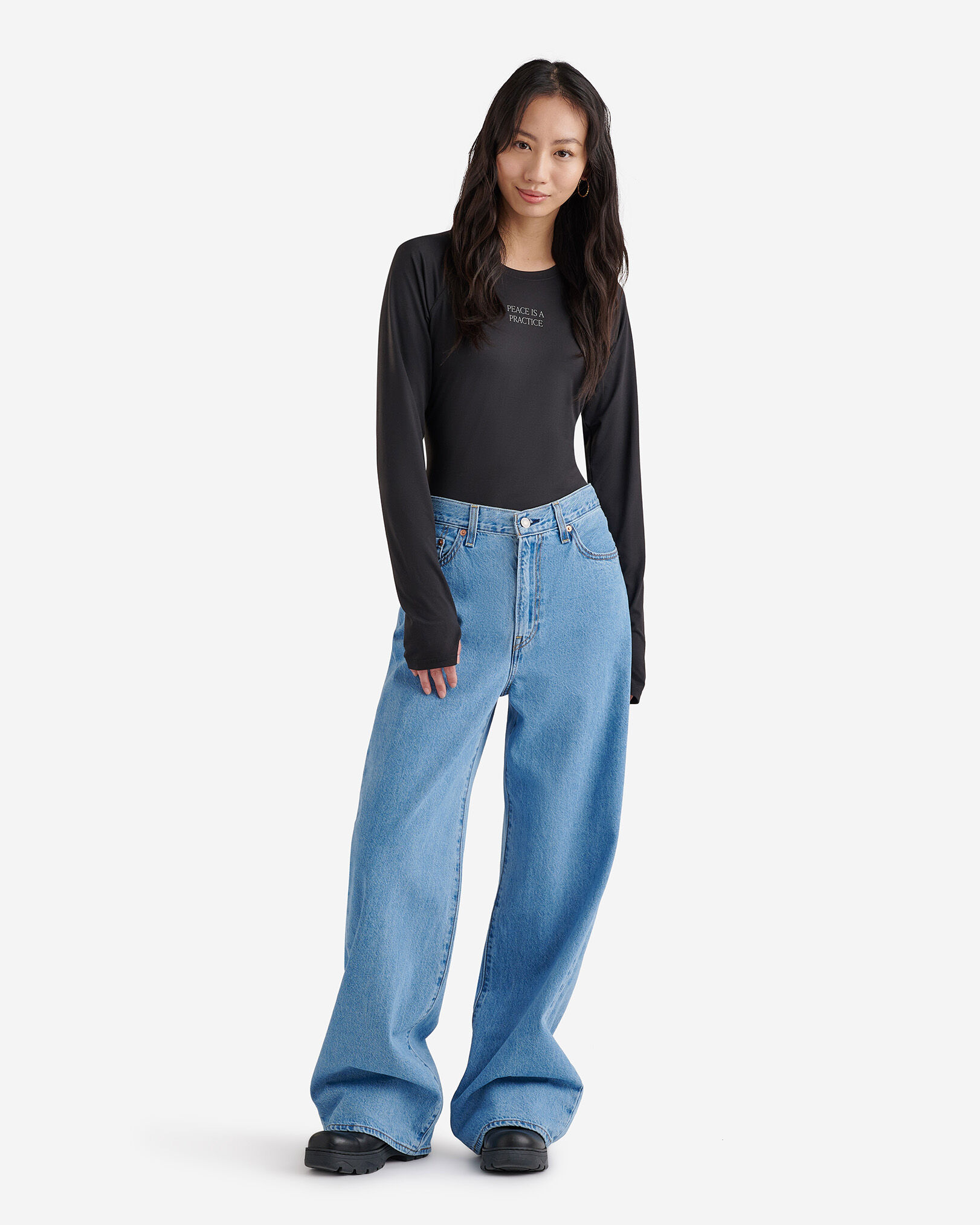 Levi s Ribcage Wide Leg Womens Jeans Bottoms Pants Jeans Roots
