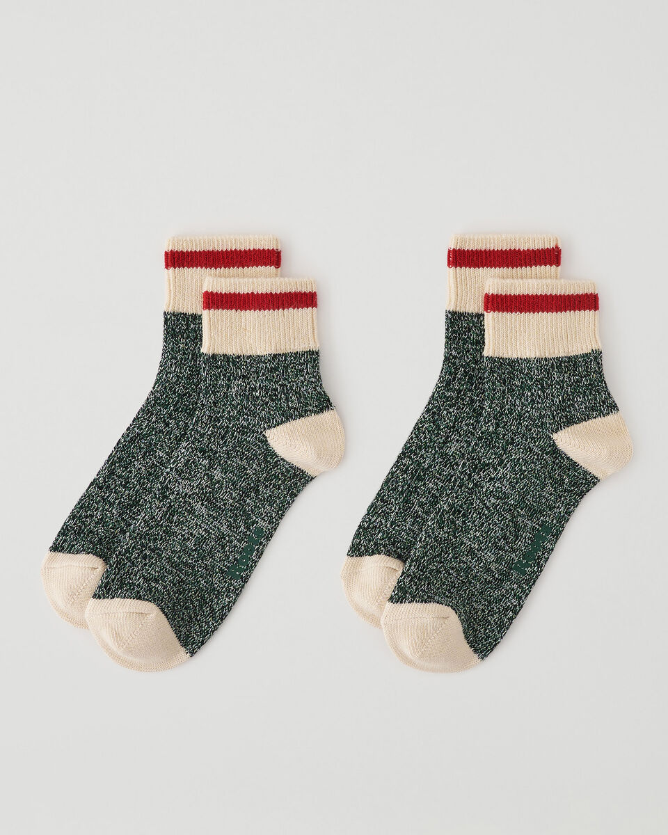 Adult Cotton Cabin Ankle Sock 2 Pack