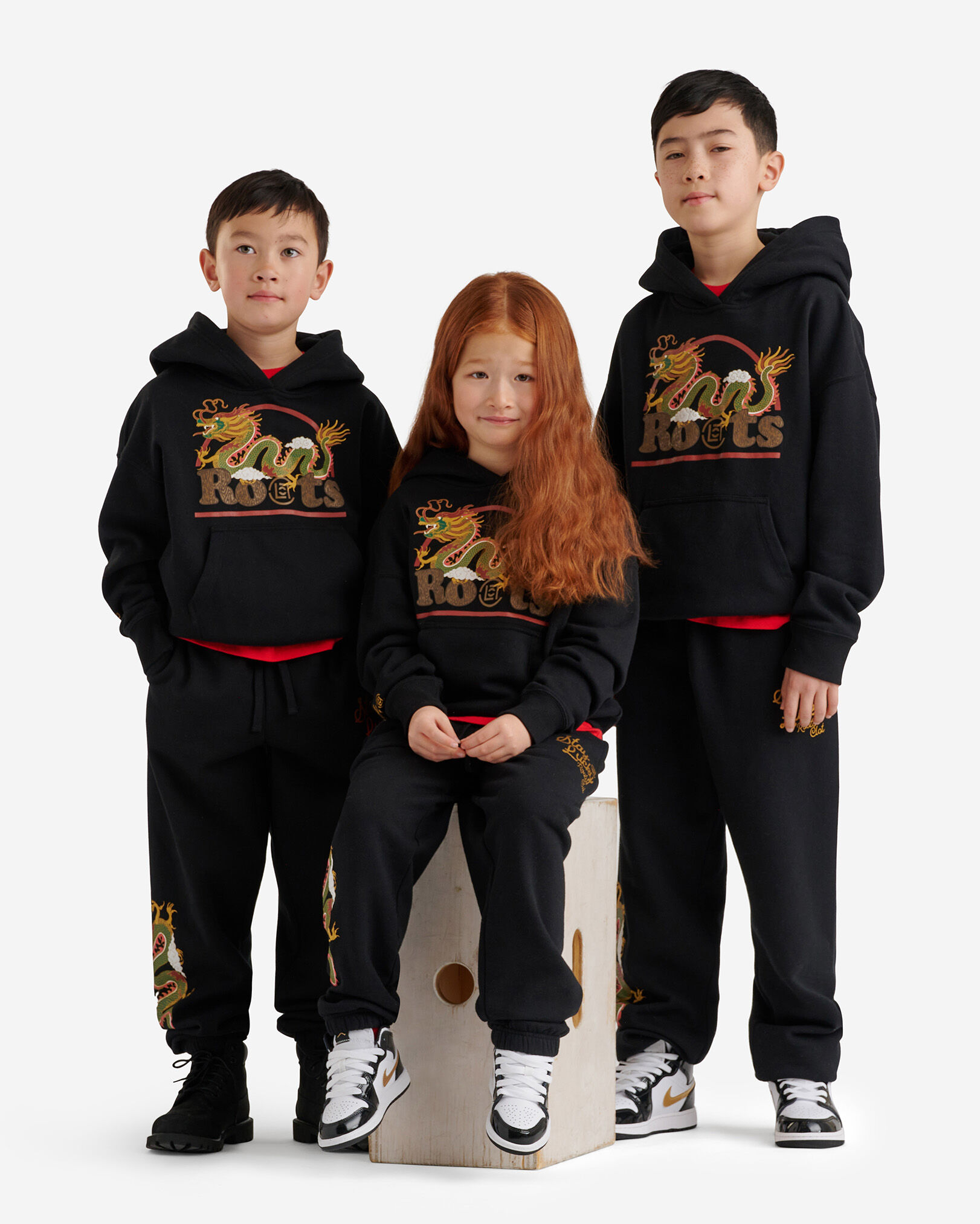 Kids Roots X CLOT Lunar New Year Hoodie Sweatshirts and Hoodies