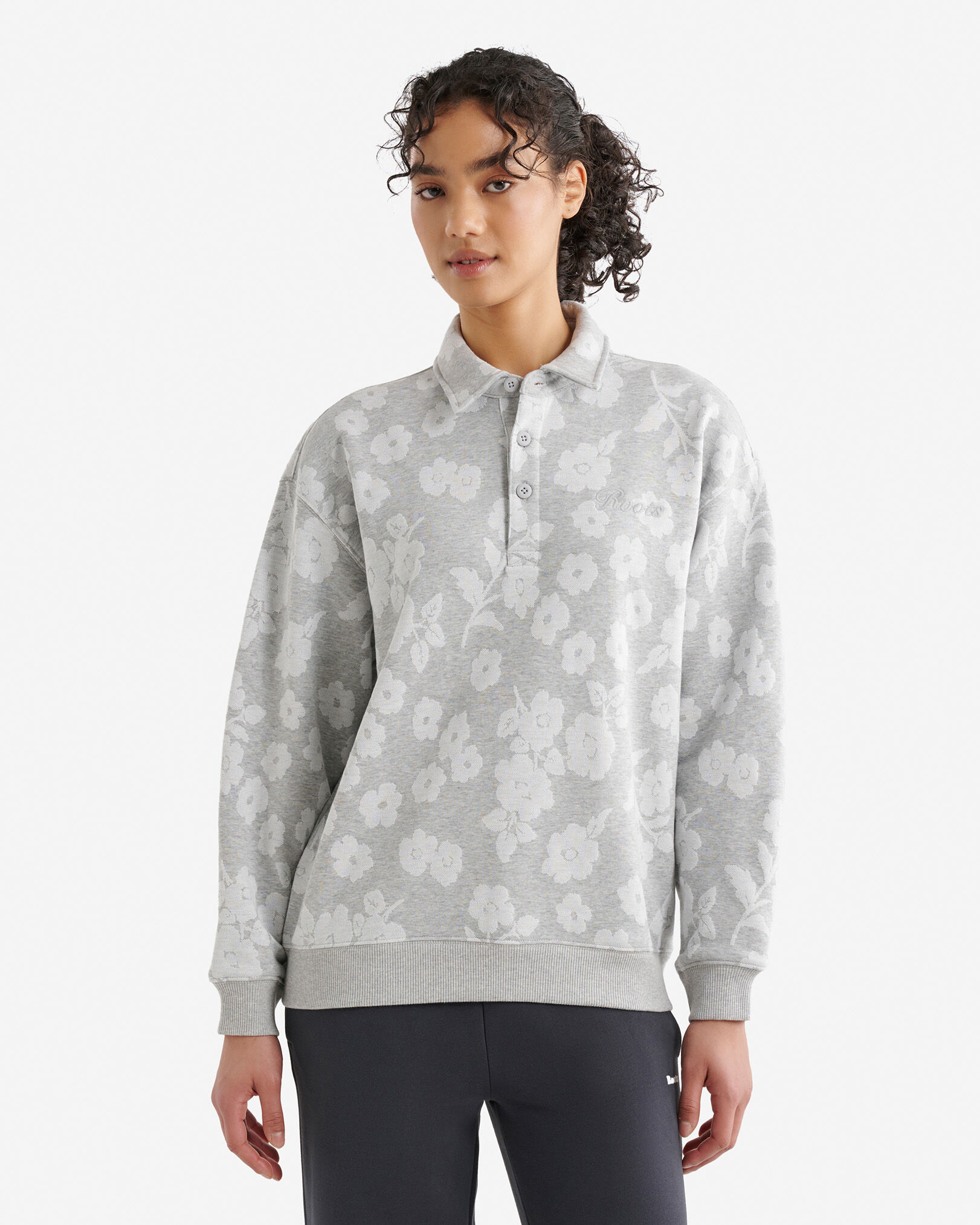 Floral Jacquard Polo | Roots