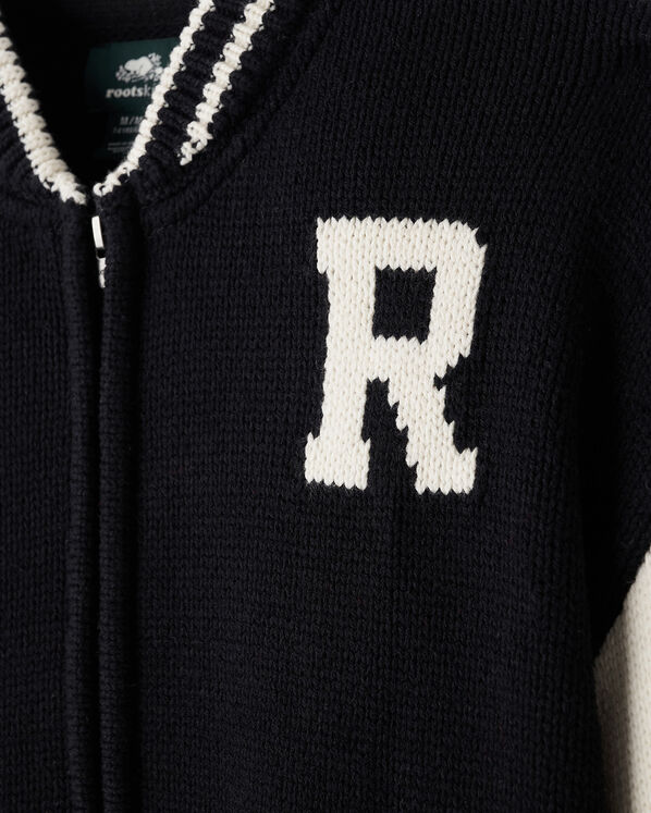 Kids Roots Knit Varsity Jacket