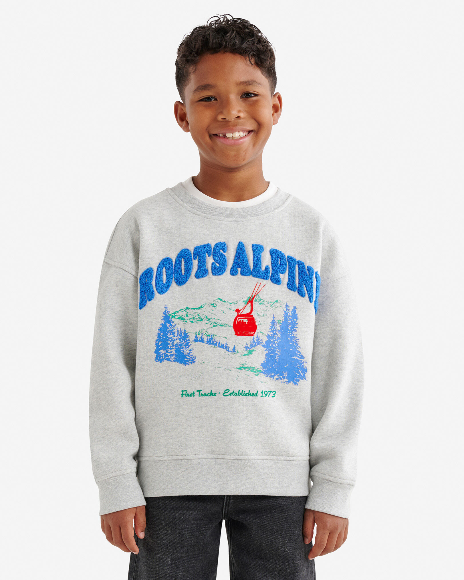 Kids Alpine Landscape Crew Sweatshirt