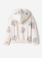 Chandail ourson douillet &agrave; capuchon et glissi&egrave;re pour tout-petits