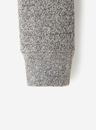 Pantalon ajusté à cheville côtelée en molleton de coton bio pour toutes-petites