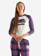 T-shirt manches longues à carreaux Inglenook pour femmes