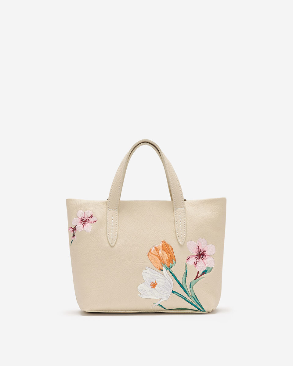 Petit fourre-tout floral en cuir Cloud