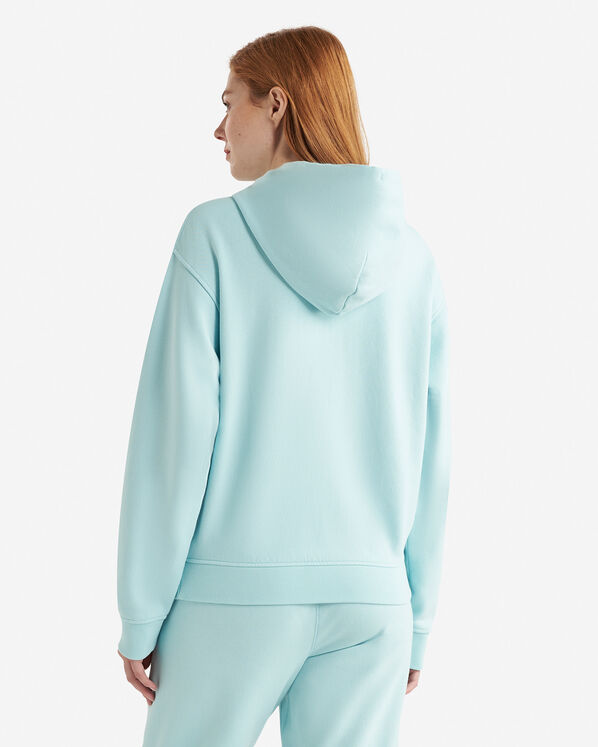 Chandail original décontracté à capuchon et glissière en coton bio