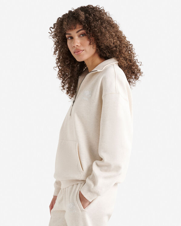 Organic Cooper Relaxed Quarter Zip Stein