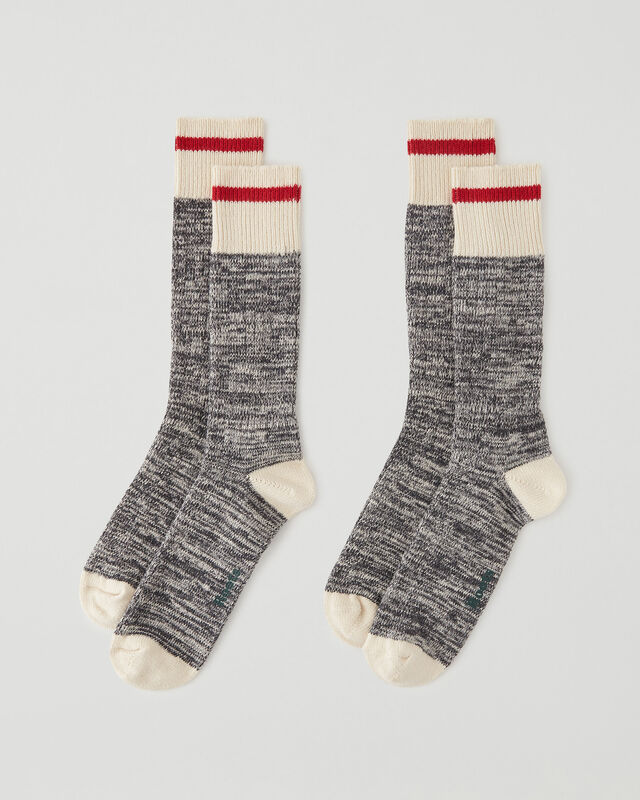 Roots Mens Classic Cotton Cabin Sock 2 pack. 1 Roots Mens Classic Cotton Cabin Sock 2 pack. 1
