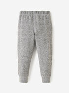 Pantalon ajusté à cheville côtelée en molleton de coton bio pour tout-petits