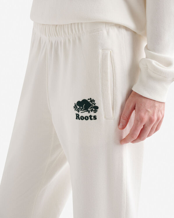 Pantalon en molleton à ourlet simple en coton bio