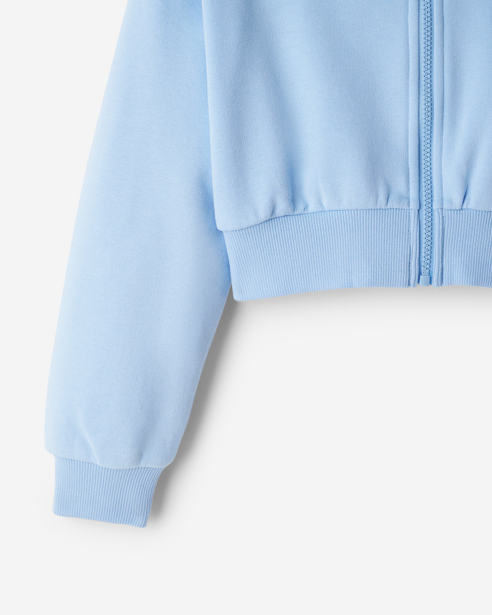 Chandail à capuchon et glissière court en molleton Nuage pour filles